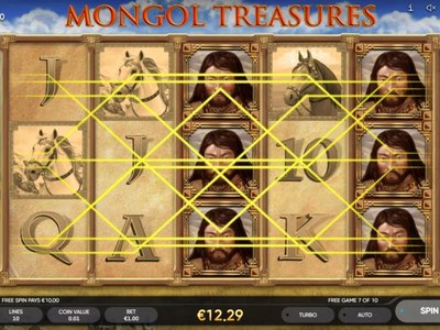 Игровой аппарат Mongol Treasures производителя Endorphina